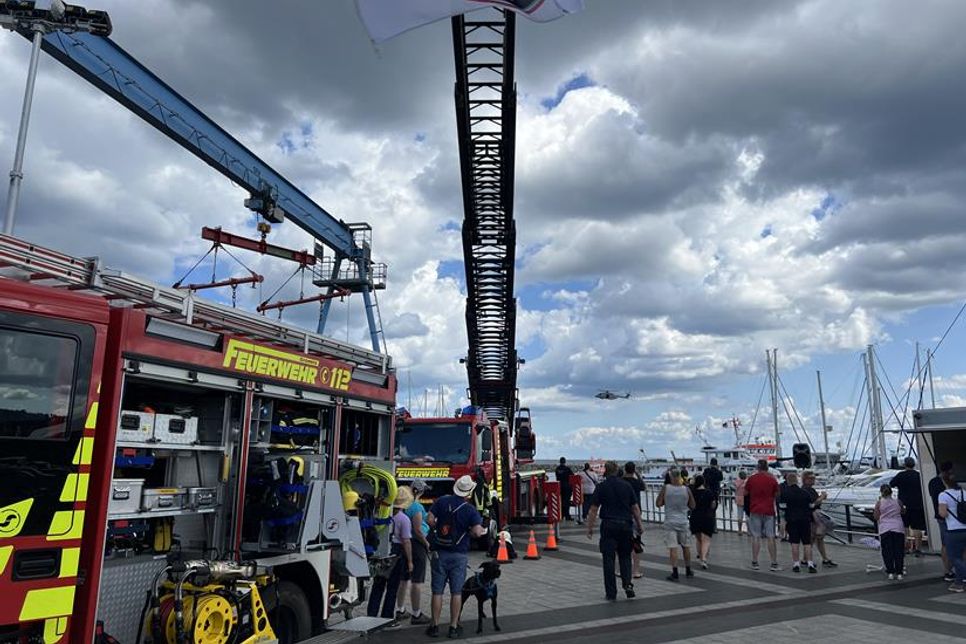 Auch die Freiwillige Feuerwehr Grömitz war beim Tag der Seenotretter vor Ort.