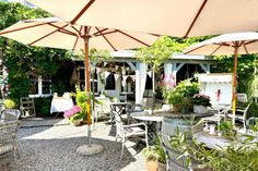 Das Restaurant Krabbes verfügt über einen zauberhaften Garten.