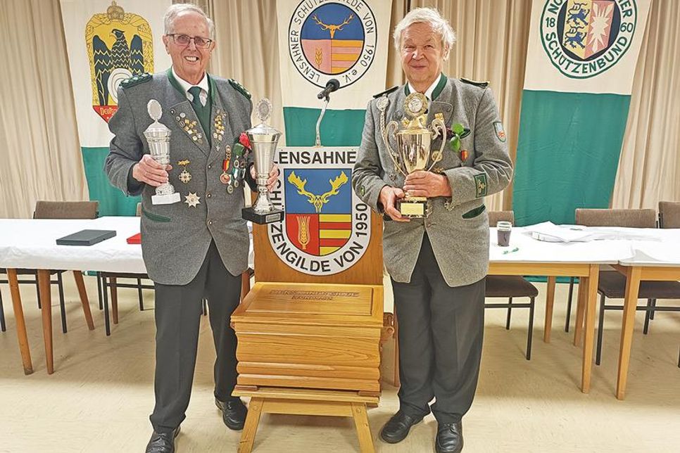 Die Pokalgewinner: Götz Haß und Uwe Hamann.
