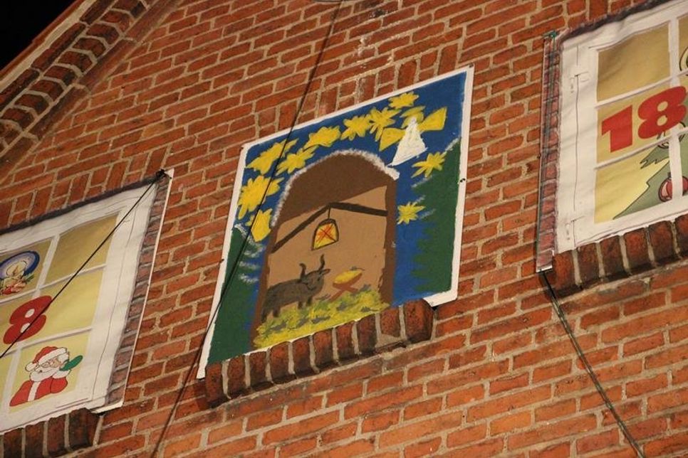 Der Integrative Waldorfkindergarten hat ein Krippenbild enthüllt.