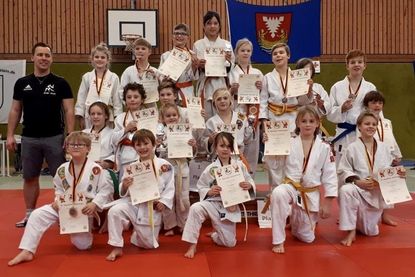 Erfolgreiche Nachwuchs Judokas.