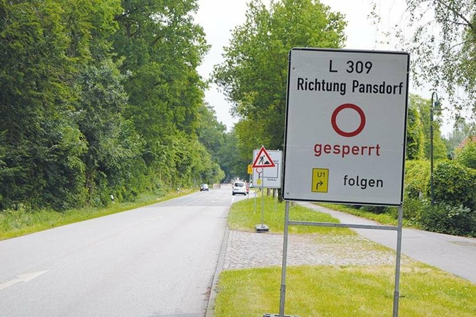 Seit Montag ist die L 309 zwischen Ratekau und Pansdorf voll gesperrt. Bis weit in den Sommer hinein werden die Sanierungsmaßnahmen andauern.