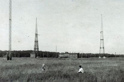 Die Funktürme in Pelzerhaken 1922.