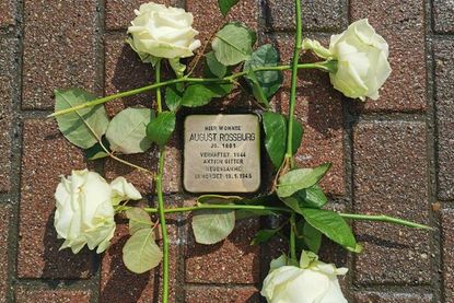 Der Stolperstein in der Waschgrabenallee erinnert an den Neustädter Mitbürger August Roßburg.