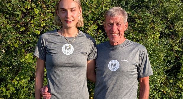 Erfolgreich beim CURREX Alsterlauf 2026: Lili Schau und Peter Massny vom TSV Neustadt.