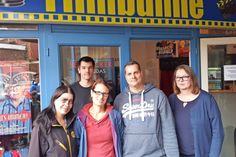 Alexandra Blume (Kommunale Jugendarbeit), Janine Perck (Kinderhaus Grömitz), Patrick Steffen (Offene Ganztagsschule Grömitz), Monika Westphal (Filmbühne Grömitz), Marcel Path (Filmbühne Grömitz, im Hintergrund) (v. lks.).