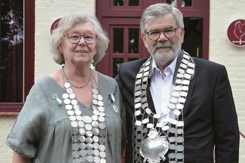 Schützenkönig Joachim „de Käsmooker“ Burgemeister und Schützenkönigin Jutta Prey