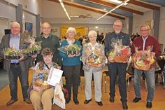 Von insgesamt 21 Ehrungen konnten am 8. März folgende Mitglieder Urkunden und Geschenke entgegennehmen: Antje Linke, Gerhard Struck und Hans-Joachim Schaumann als langjährige Funktionsträger sowie Norbert Steinbach für 10 Jahre Mitgliedschaft, Werner Lepsien für 20 Jahre Mitgliedschaft, Brigitte Rüß für 25 Jahre Mitgliedschaft und Renate Zander für 30 Jahre Mitgliedschaft.