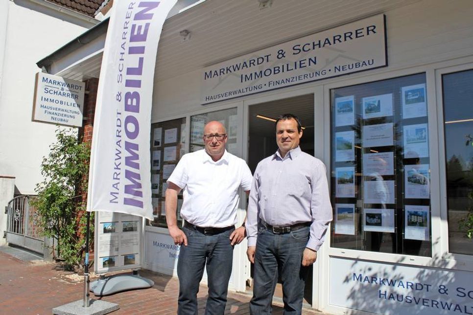 Norman Markwardt (re.) und Martin Scharrer am neuen Standort.