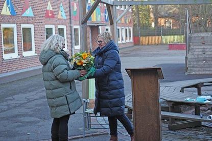 Die Gruber Bürgermeisterin Frau Kirsten Sköries mit Frau Antje Sagawe