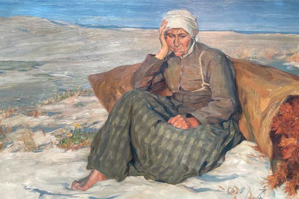 Ein beliebtes Motiv für Postkarten: Die „Reisig-Sammlerin“, von Ernst Bischoff-Culm (ca. 1907).