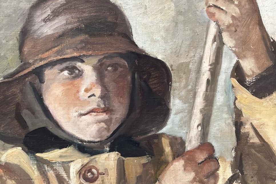 Ein zentrales Thema der Ausstellung ist die Fischerei. Hier zu sehen ist ein „Fischerjunge mit Stab“, den Karl H. Buch 1940 gemalt hatte.