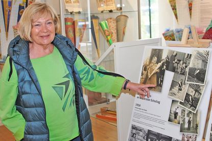 Gisela Henning: als Schulkind, 1956, und heute.