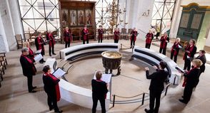 Das Frauenvokalensemble „Intonare“ aus Lübeck.