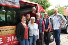 Ein Teil der tollen Truppe (v. lks.): Organisatorin Stefanie Schmidt, Bürgermeister Klaus Winter, Ingrid Löhr, Dr. Gerhard Wiebe, Rainer Sander, Gunter Merkel und Klaus Voigts.