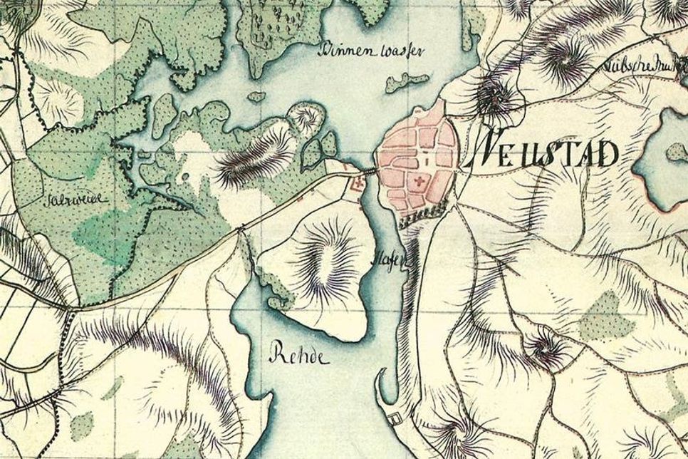 Neustadtkarte aus der „Topographisch Militärischen Charte von Varendorf 1789 bis 1796.