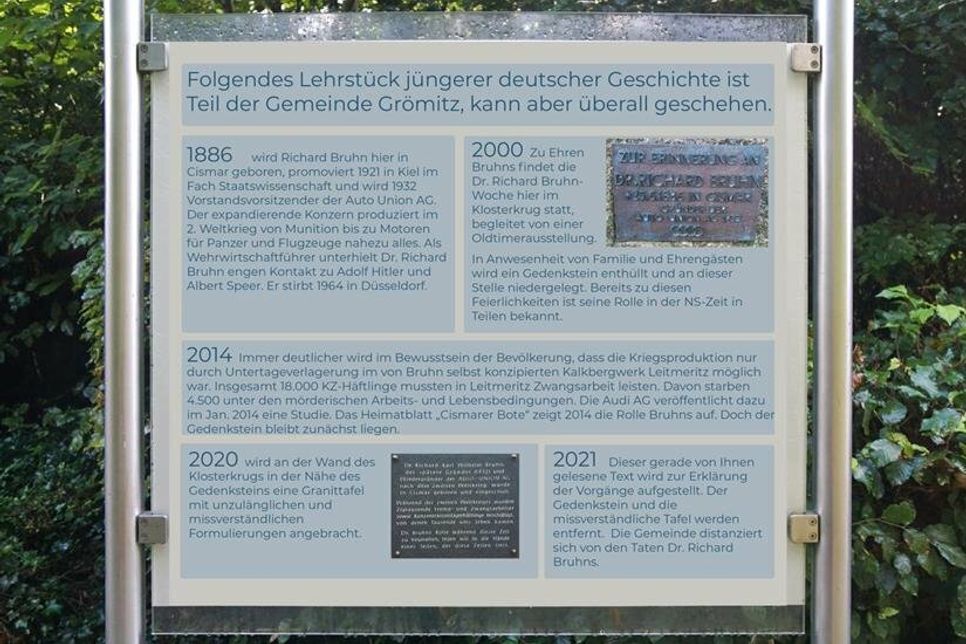 Visualisierung: So soll die neue Aufklärungstafel am Klosterkrug in Cismar aussehen.