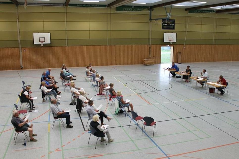 Die Jahreshauptversammlung fand unter Corona-Bedingungen statt.