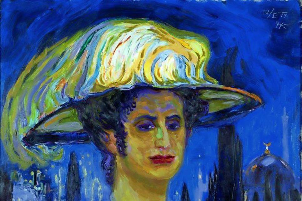 Wenzel Hablik, Die Spanierin, Konstantinopel, Im Garten von Pera, 1911, Wenzel-Hablik-Museum.