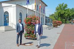 Martin Klehs und Carsten Behnk am Blumenturm.