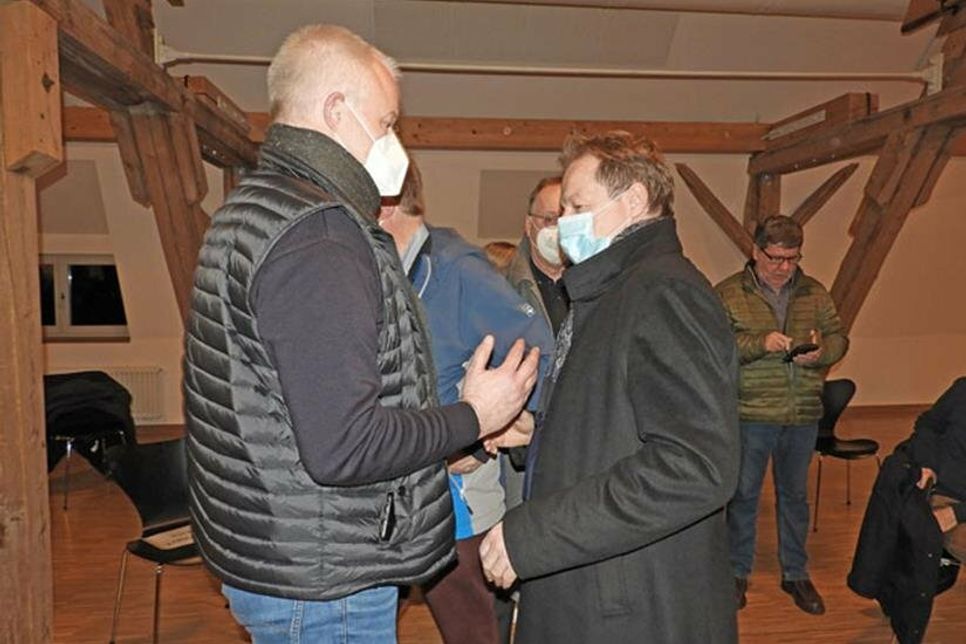 Abschied: Für Carsten Behnk (re.) endet die Zeit als Bürgermeister.