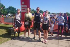 Die Lionsrunner Peter Massny, Wolf Reimer, Jens Seemann und Lena Geffken (v. lks.).