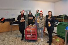 Schokoweihnachtsmänner für die Tafelkunden.