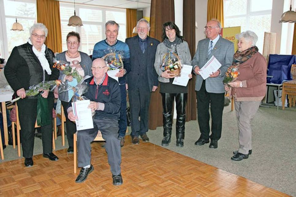 Vorstand und langjährige Mitglieder vom Sozialverband Deutschland, Ortsverband Oldenburg.