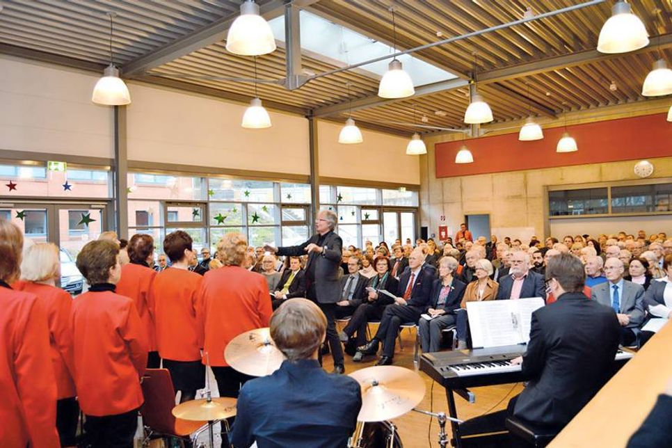 Mit einem ersten Musikstück des Musikvereins der Stadt Bad Schwartau wurde der offizielle Teil des Neujahrsempfangs eingeleitet. (Foto: Setje-Eilers)