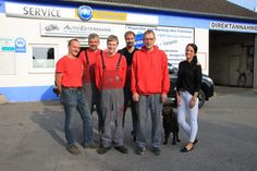 Das neu aufgestellte Team mit Timo Claßen, Carsten Rüdiger, Tim Kripke, Torben Balzereit, Stefan Balzereit, Hund Lu und Rebecca Rahlf (v. lks.).