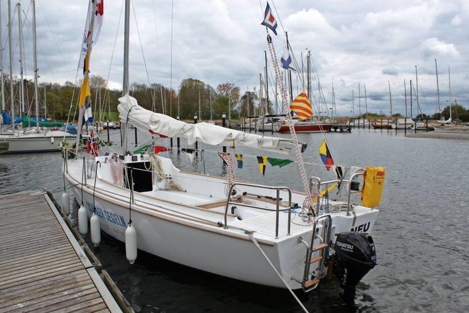 Das neue Team-8-Boot hat seinen Liegeplatz im Rundhafen des Neustädter Segler-Vereins.