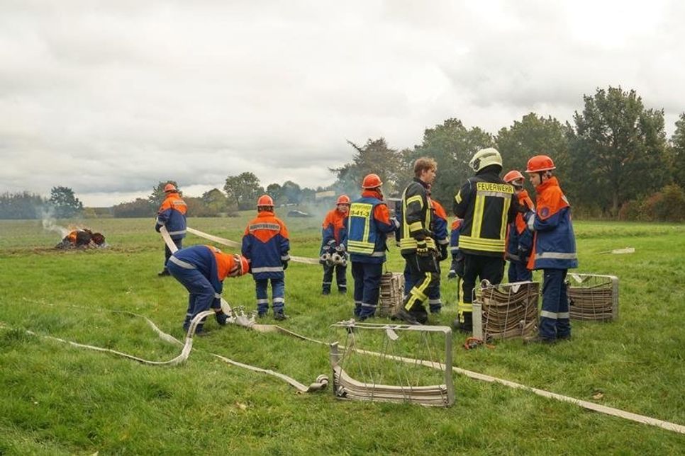 Die Jugendlichen mussten zu einem Übungsfeuer nach Plunkau ausrücken.