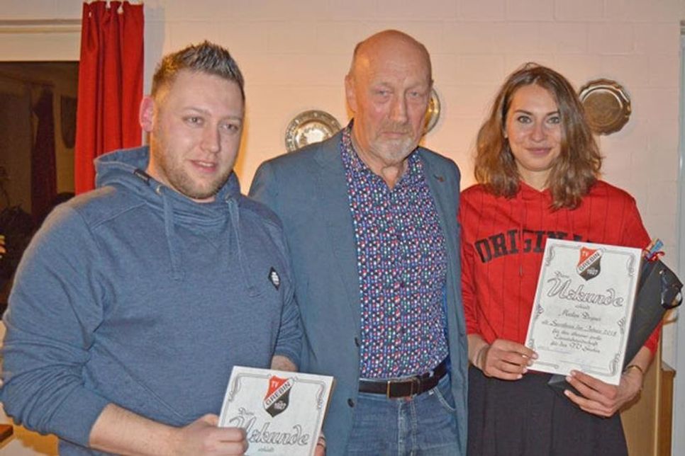 Die Sportler des Jahres: (v. l.) Falco  Lembke, Wolfgang Mielke, Marlen Degner.