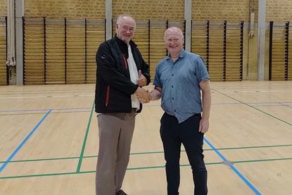 Die Schulleiter Jan-Eric Hertwig (lks.) von der Gemeinschaftsschule Grömitz und Ole Frederiksen von der Rødby Skole.