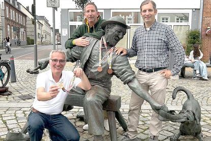Die Organisatoren Tim Brockmann, Mark Harm und Christoph Donath-Totzke (v. l.) freuen sich auf einen gut gebuchten und besuchten Schusterlauf am kommenden Sonntag.