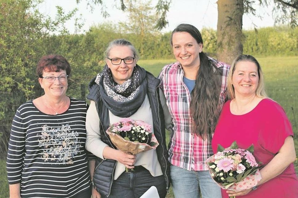 Manuela Lammert (v.l.), Johanna Zeis, Kathrin Bauer und Renata Wohlert vom amtierenden Vorstand freuen sich über die geleistete Arbeit im vergangenen Jahr und auf die Neuwahlen am 29. Juni.