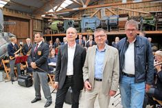 Eröffneten die „Lensahn-Tage“ auf dem Museumshof: Museumsleiter Eckhard Schulte-Kersmecke, Vorsitzender Förderverein Detlef Hansen und Bürgermeister Klaus Winter (v. lks.).