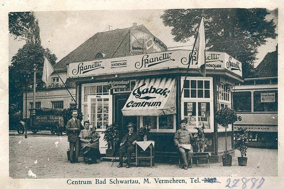 Der Kiosk Bad Schwartau um 1925.