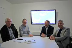 Uwe und Sven Muchow bei dem Treffen mit Stig Rømer Winther und Holger Schou Rasmussen (v. lks.).