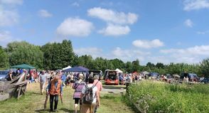 Der Flohmarkt auf den Wiesen des Museumshofs in Lensahn lädt zum Stöbern ein.