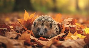 Für Igel ist ein verwilderter Bereich unter Sträuchern überlebenswichtige Winterresidenz. Daher sollte Laub unter Gehölzen nicht entfernt werden.