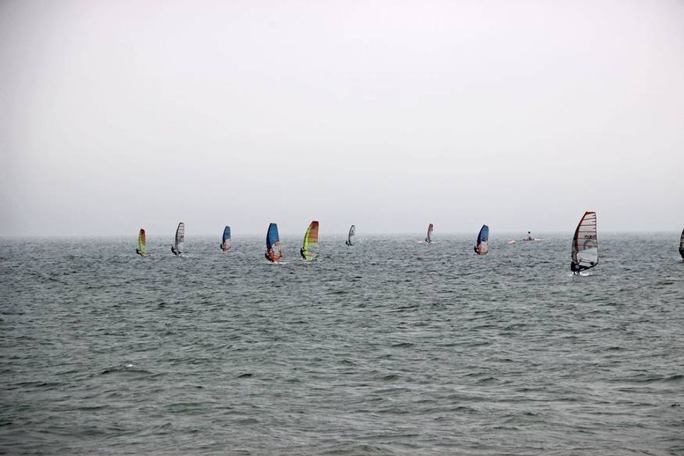 Etwas diesig, aber perfekte Windbedingungen herrschten am Sonntag.