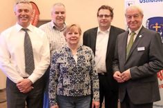 Einstimmig (wieder-) gewählt: Wolfgang Ruge, Günter Frentz, Jutta Voigt, Timo Stich und Rolf Röhling (v. lks.).