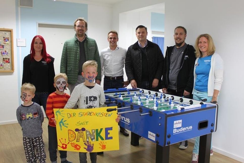 Die Kinder vom Starenkasten bedankten sich herzlich mit einem bunten Plakat.