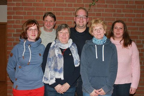Der neue Vorstand: Andrea Kniest, Christian Müller, Ingrid Sander, Timo Heesch, Susanne Röben-Müller und Stefanie Laabs (v. lks.).
