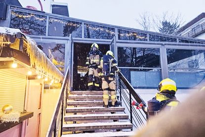 Feuerwehreinsatz in Timmendorfer Strand: Brennende Gasflasche in einem Wintergarten