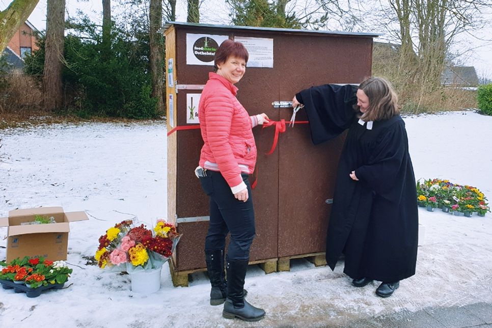 Foodsharing: Erster „fairteiler“ für den Bezirk Ostholstein Süd in Ratekau eröffnet
