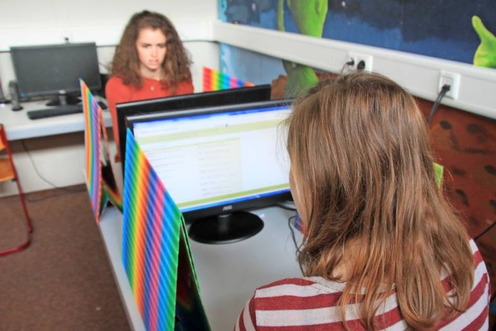 Mit einem Klick konnten die teilnehmenden Schüler ihre Stimme zur Wahl abgeben.