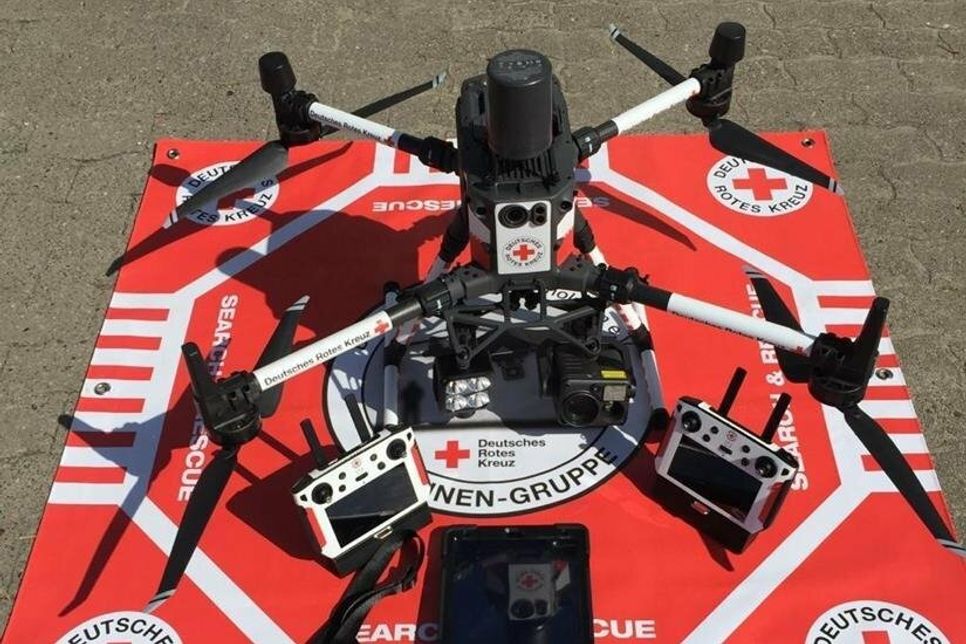 Der neue „Star“ bei den DRK-Bereitschaftsmitgliedern: Die neue Power-Drohne.