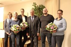 2. Schriftführerin Gudrun Schlicker, 2. Vorsitzende Svenja Muchow, 1. Vorsitzende Martina Heinrich, Ehrenmitglied Ulrich Dede, Kassenwart Tim Taterka und 1. Schriftführerin Anja Dunkel (v. lks.).